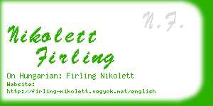 nikolett firling business card